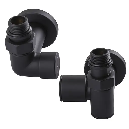 Набір Кран вентильний кутовий з американкою Solomon Lux 1/2″ 7777 TEN (2шт.) Black 000020286 - фото 3