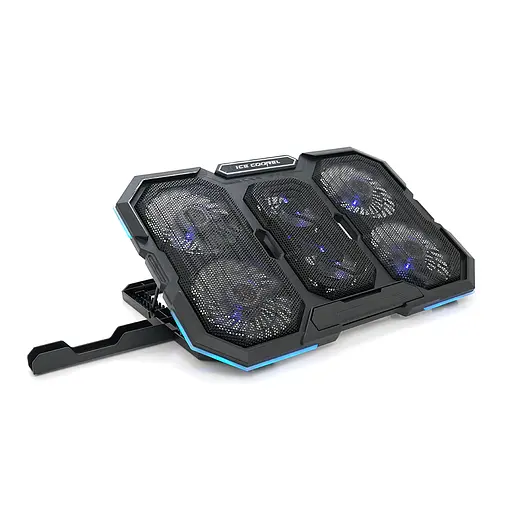 Підставка для ноутбука IceCoorel N6, 14-18", 4*95mm 1200±10% RPM + 2*70mm 2500±10 %RPM, 2xUSB2.0 + підставка для мобільного телефону - фото 1