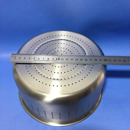 Контейнер из нержавеющей стали для варки на пару для мультиварки D=225/200мм ( для чаши на 5, 6 литров) - фото 8