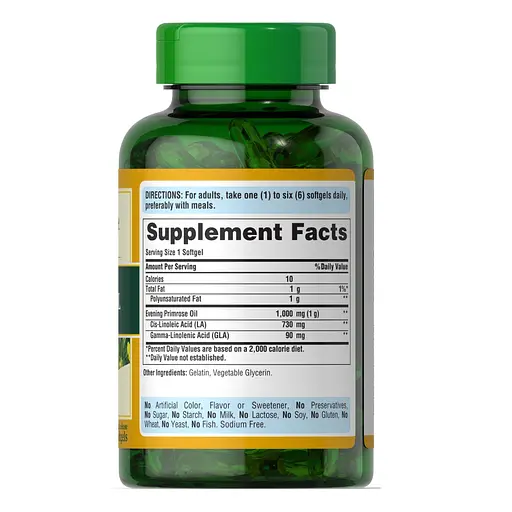 Жирные кислоты Puritan's Pride Evening Primrose Oil 1000 mg, 120 капсул - фото 2