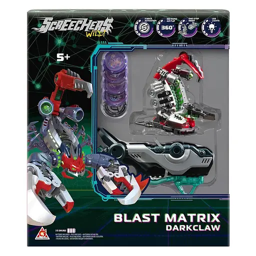 Ігровий набір Screechers Wild! S5 L2 Дарккло запускач-бластер та машинка-трансформер (EU686123) - фото 2