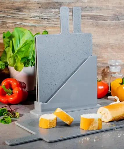 Набір обробних дощок Edenberg EB-11982 на підставці 3 шт. Сірі - фото 2