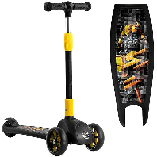 Самокат Best Scooter 63х15х28 см Чорно-жовтий 000254875
