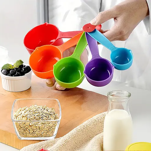 Набор мерных стаканчиков из прочного пластика, 5 штук (250 мл, 125 мл, 80 мл, 60 мл, 30 мл), Kitchen Master 87556 - фото 3