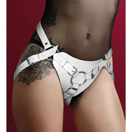 Труси для страпона Feral Feelings Strap-on Harness White - фото 3