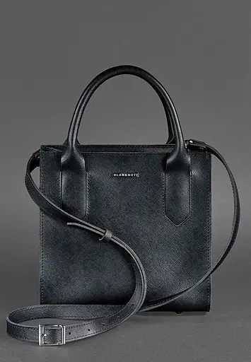 Шкіряна жіноча сумка-кроссбоді чорна Blackwood - фото 4