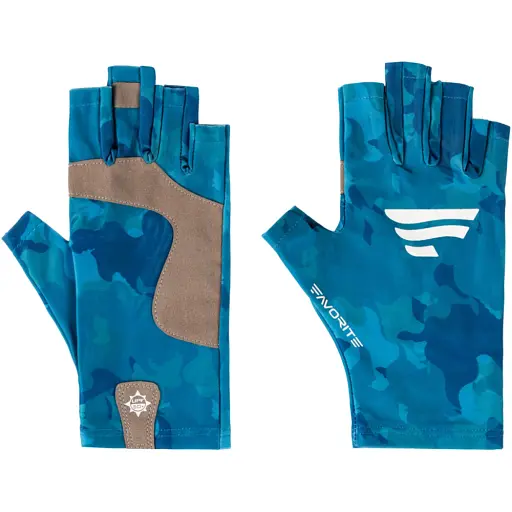 Рукавички Favorite Solar Fishing Gloves 5 Cut S/M к:blue - фото 1