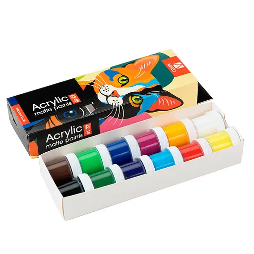 Набір акрилових фарб Arteo ColorСat матовий 12x10 мл - фото 2