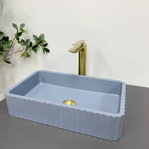 Умивальник VBI Florentia blue matt накладний VBI-015003, Синий - фото 3