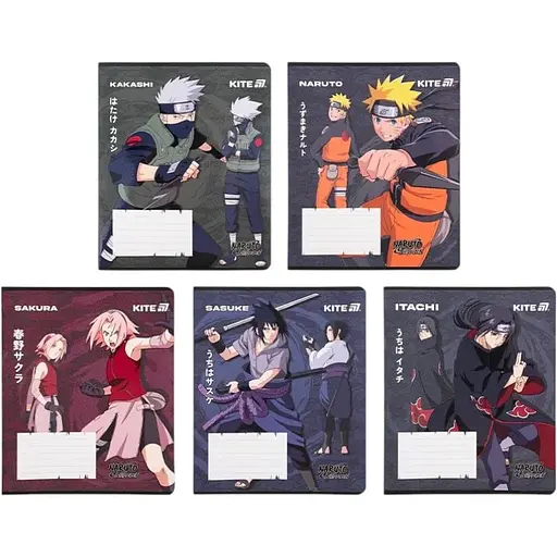 Набор тетрадей Kite Naruto Shippuden 12 листов в клетку 25 шт. (NR25-232)