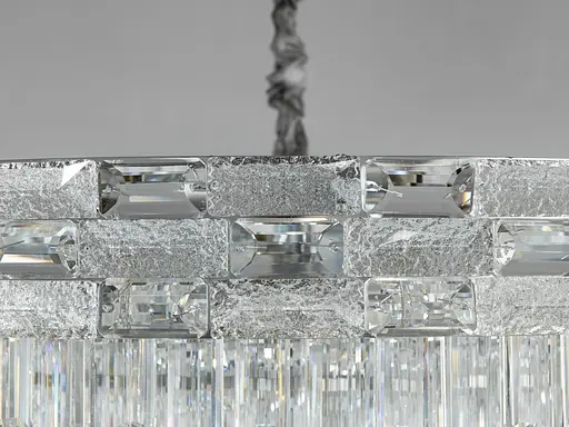Перлина колекції 2024, новинка, срібна кришталева люстра на 19 ламп - фото 3