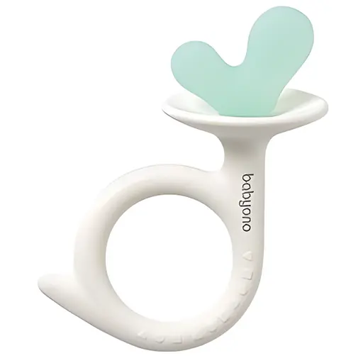 Прорезыватель для зубов BabyOno Улитка силиконовая белая (1597/02)