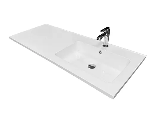 Раковина накладная Adamant FLATE 120R, прямоугольная, с сифоном Click-Clack + смеситель (4824296208501) - фото 2