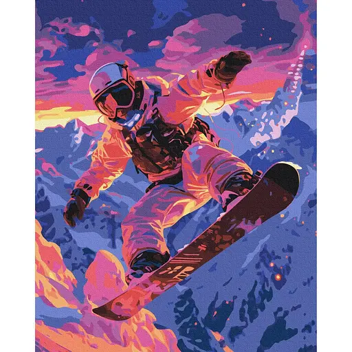 Картина за номерами на підрамнику Brushme Сноубордист