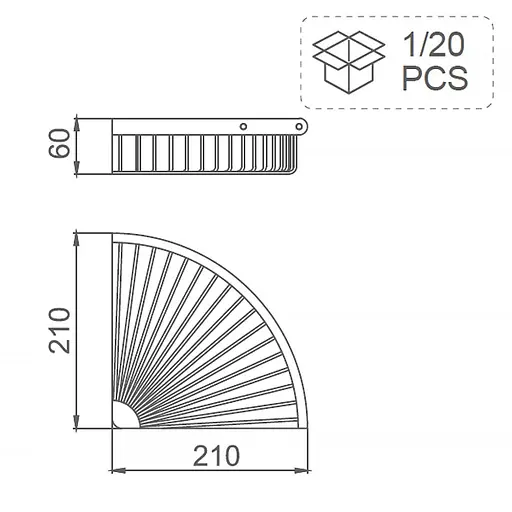 Полиця кутова Frap F352-6, Чорний матовий - фото 4