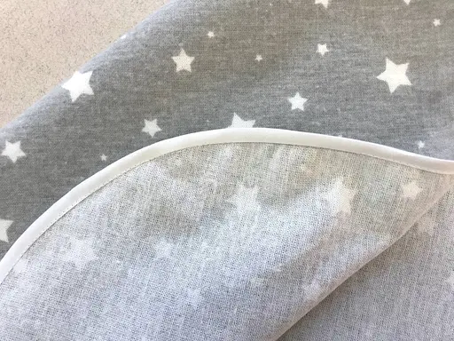 Байковое полотенце Moontime "Звездопад белый на сером" - фото 2