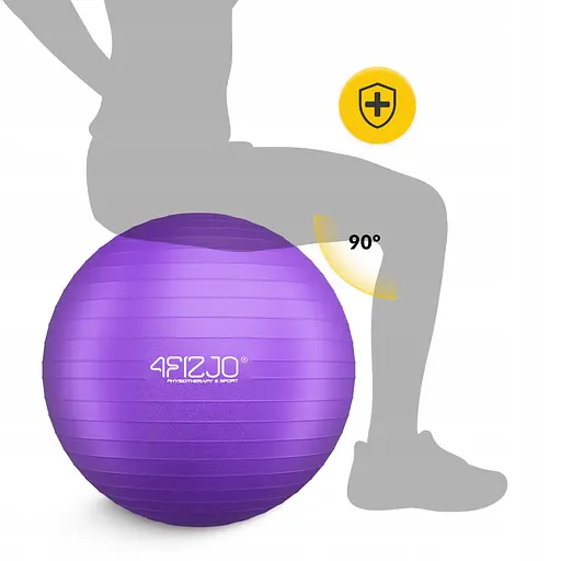 М'яч для фітнесу (фітбол) 4FIZJO 75 см Anti-Burst Violet (P-5905973404815) - фото 7
