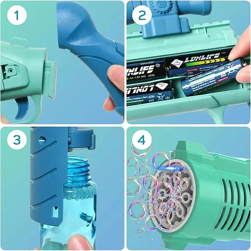 Гвинтівка-бульбашковий пістолет GreatPro Bubble Machine Bubble Shooter - фото 7