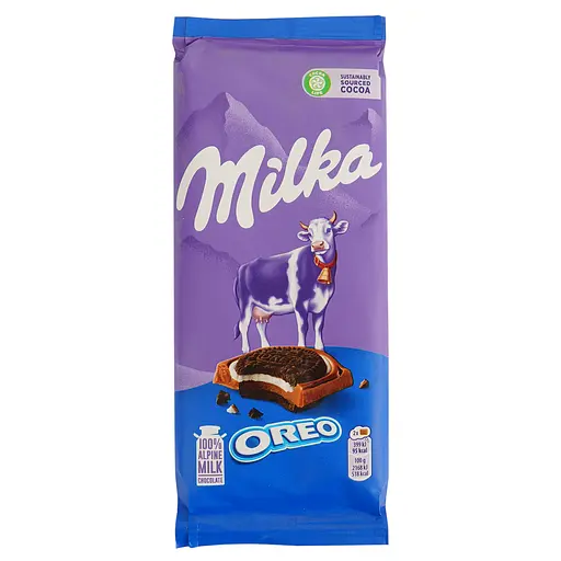 Уцінка. Шоколад молочний Milka зі шматочками печива Oreo 92 г (801761) - фото 1