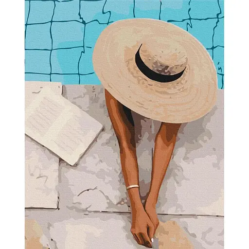 Картина по номерам на подрамнике Brushme Лето в шляпке - фото 1