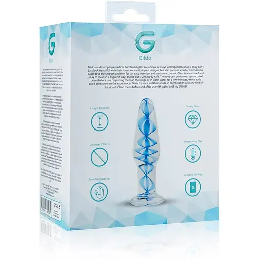 Стеклянная анальная пробка с внутренней спиралью Gildo Glass ButtPlug No. 23 - фото 5