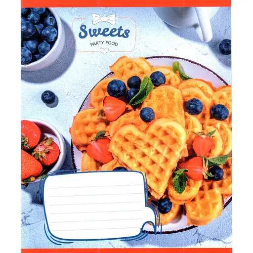 Зошит учнівський "Солодкі серця" Leader 012-500325K-4 в клітинку, 12 аркушів (959050) - фото 1