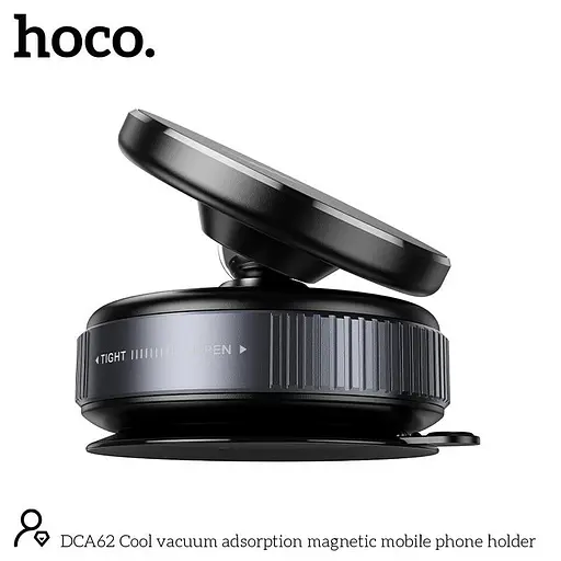 Держатель Hoco Cool vacuum adsorption magnetic mobile phone holder DCA62 - фото 2