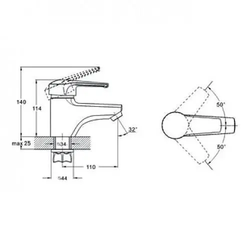 Змішувач для умивальника Zegor SWZ1-A182 одноважільний 30412 - фото 2