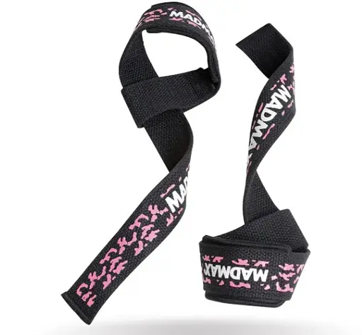 Лямки для тяги MadMax Camo Power Wrist Straps Camo/Pink (MFA-275-PNK-U) - фото 2