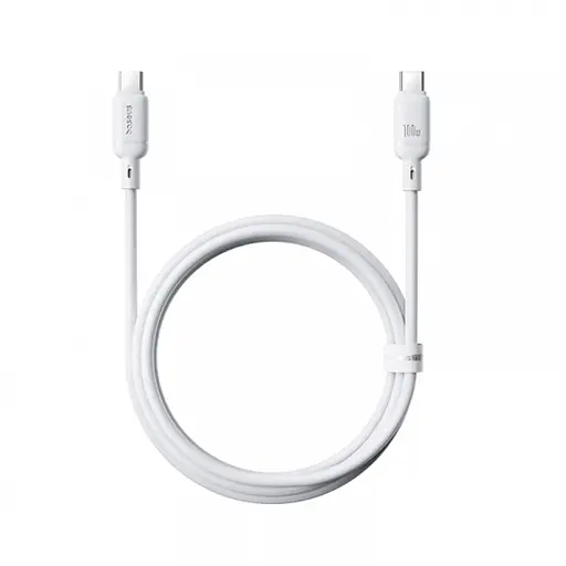 Кабель Baseus Silky Series Fast Charging Cable Type-C to Type-C 100W 1 м Белый - фото 3