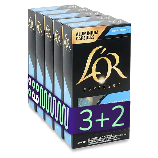 Кава мелена L'OR Espresso Decaffeinato капсули 260 г (5 шт. х 52 г)