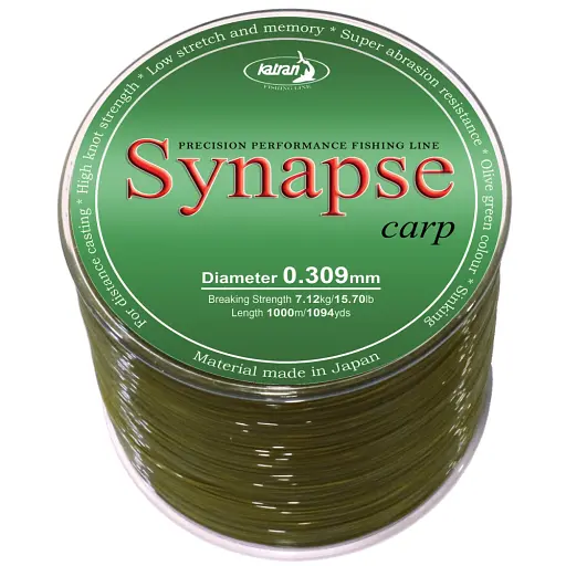 Волосінь Katran Synapse Carp 1000 м (olive green) 0.309 мм 15.3 lb/7.12 кг
