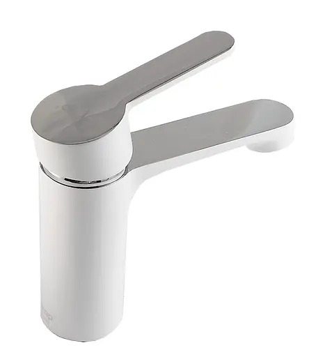 Смеситель для умывальника гайка белый/хром Ø35 Frap 1/10 F1041 Белый - фото 1