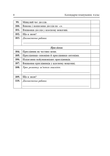 Календарне планування. 4 клас - фото 9