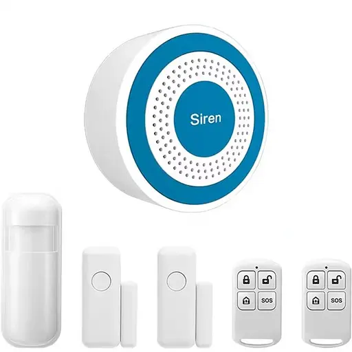 Локальная беспроводная система сигнализации с сиреной Nectronix PE-519-D, 3 датчика, 2 пульта