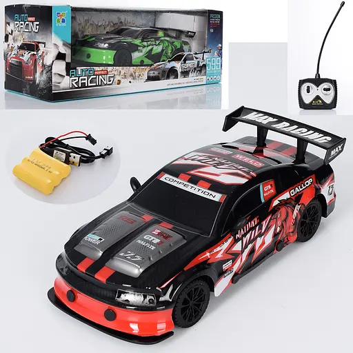 Машина на радіокеруванні, акумулятор, 20 см, корпус, що не б’ється, USB-зарядка, 30x11x12.5 см (В асортименті) - фото 2