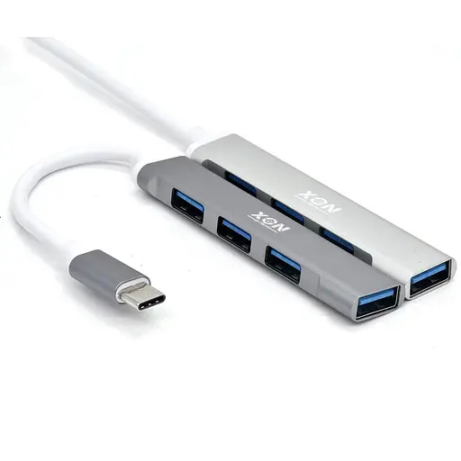 USB-хаб XON SmartHub Type-C на USB3.0 + 3хUSB2.0 Серый (UHCXM041332G 4965) - фото 1