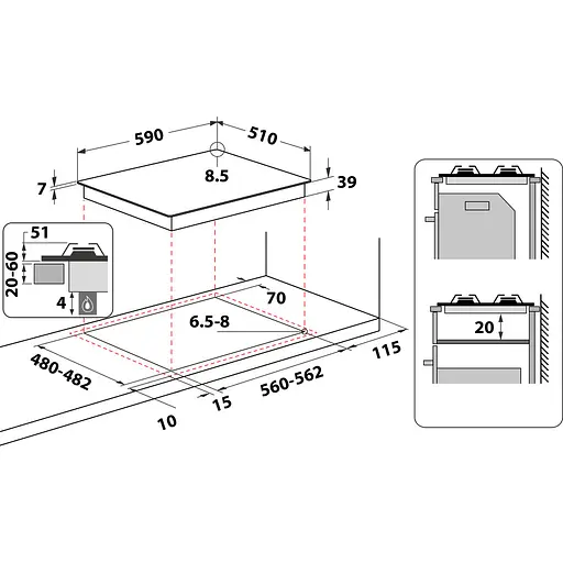 Варочная поверхность Whirlpool GMA 6422/IX с турбо конфоркой - фото 6