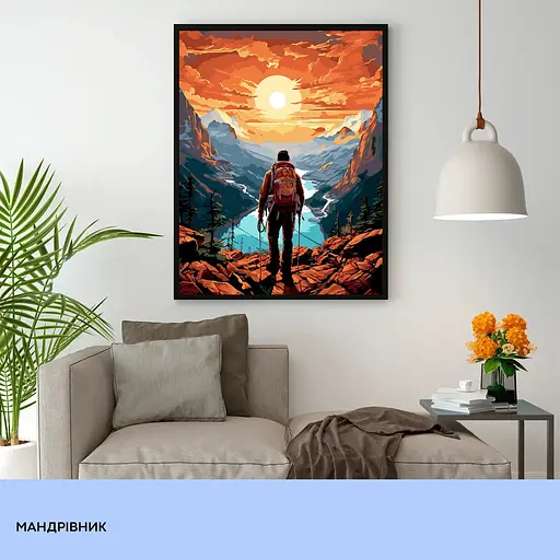 Набір для розпису по номерах "Мандрівник" 40*50 см, IDEA2-GX47397, ТМ "99IDEAS" - фото 3