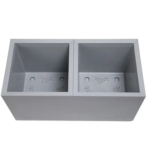 Вазон Lamela Karo 40х78х40 см сірий бетон (9709366) - фото 2