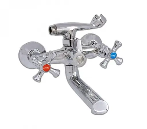 Змішувач для ванни Zegor DML3-A827 двохвентильний з душовим набором Хром 30412 - фото 1