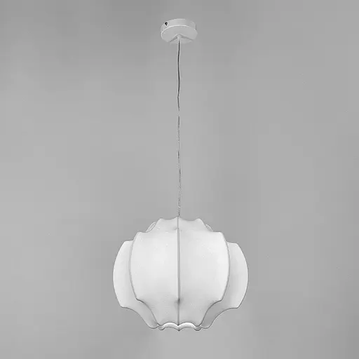 Світильник із білим абажуром 40х30 см у стилі Wabi-sabi | Арт. PLP 05-400*320 | Line F - фото 3