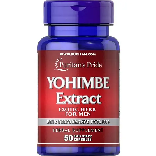 Стимулятор тестостерону Puritan's Pride Yohimbe Extract, 50 капсул