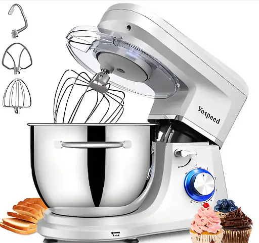 Кухонный комбайн Vospeed планетарный тестомес 1500 Вт SM-1507x 7 л Grey - фото 3