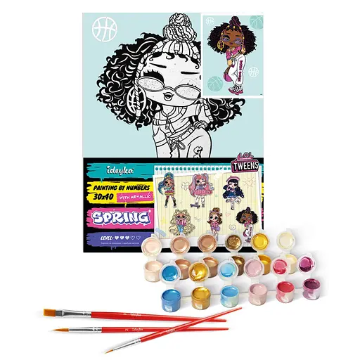 Картина за номерами "L.O.L. Surprise! Tweens Hoops Cutie" Ідейка KHO6285, 30х40 см - фото 2
