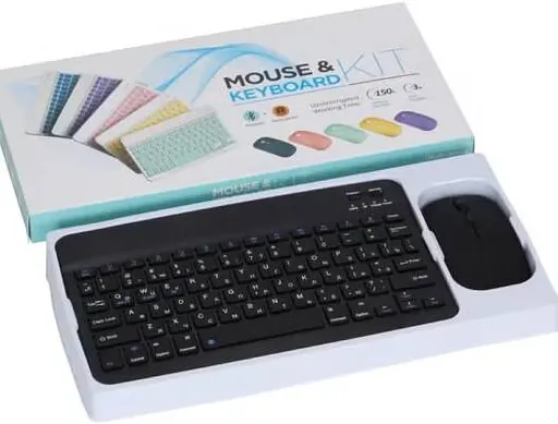 Клавіатура з мишкою Keyboard set AND 5370 для планшета телефону Bluetooth iPad iPhone Android Type-C Чорний - фото 6