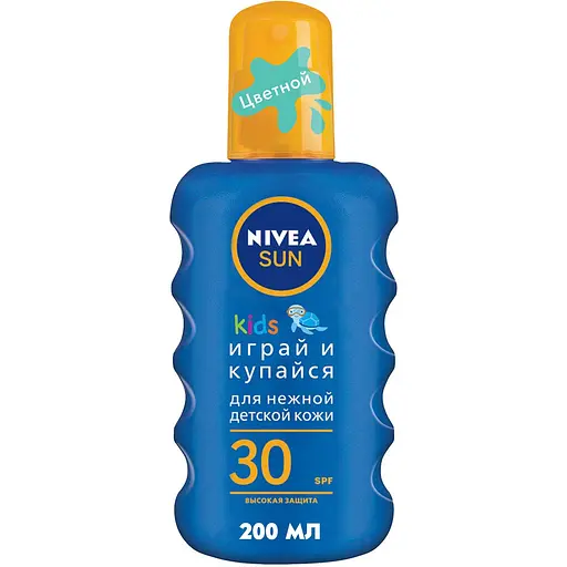 Дитячий сонцезахисний спрей Nivea Sun Kids Захист та догляд SPF 30, 200 мл