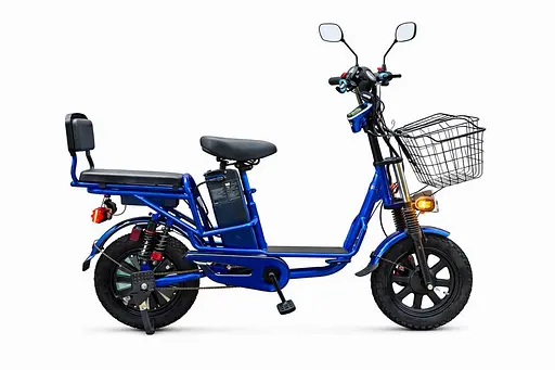 Электровелосипед Minako Monster (2000W, 60V, 36Ah) +Гидравлический тормоз +Раскладной Багажник / сиденье Синий - фото 1