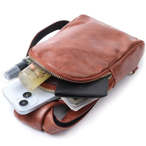 Женская компактная сумка Vintage через плечо на два отделения из экокожи 13х18х4 см sum0026974 - фото 8