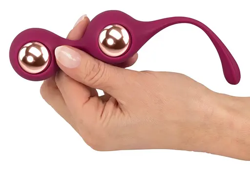 Вагінальні кульки Sweet Smile Kegel Training Balls With Extra Weights, 18.3 см, бордовий - фото 4